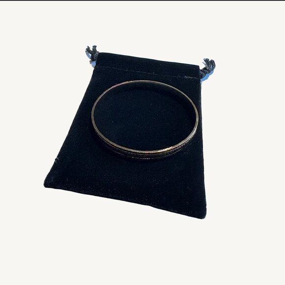 Lifetime Jewelry Gold Plated Bangle Bracelet with Decorative Engraving - Picture 2 of 9